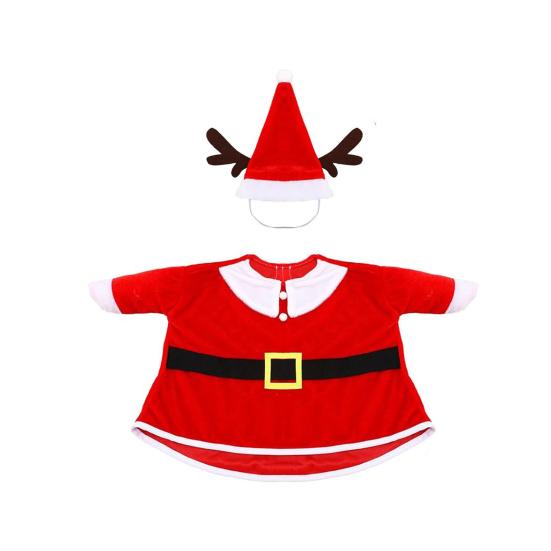 Christmas Mrs Claus Goose Outfits for 23 Inch Cement or Plastic Porch Goose Holiday Goose Red Velvet Dress with Hat for Outdoor Yard Lawn Decor