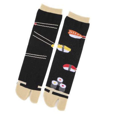 Noren Tabi Zokni Férfiaknak és Nőknek Tabi Zokni Egy Méretre Illeszkedik Japánban Készült Nara Crew Japán Mintával (Japanorama/Sushi Black) Kétujjú Felnőttek,