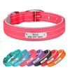 Free Custom Reflective Durable Dog Collar Free Engrave ID Name Necklace Collars Adjustable for Small Medium Large Dogs Pitbulls