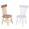 1Pcs Diy Miniature Food Play White Round Chair Furniture Scene Model Doll House