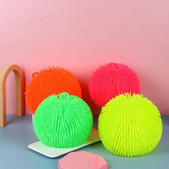 Stress Relief Squeeze Toy Soft TPR Anxiety Relief Gadget for Adults Kids Relaxing Sensory Toy LED Light-Up Gift for Travel Office Classroom