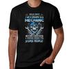 Walk Away I Am A Grumpy Old Mechanic I Have Anger Issues TShirt Big Size Short Sleeve Casual Top
