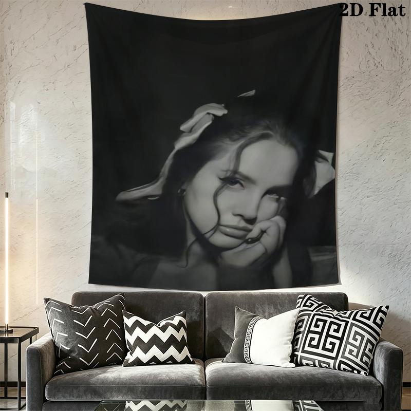 Lana Del Rey Wandteppich Ästhetisches Wandbehang Gedruckter Stoffdecke Dekorative Wandteppiche für Schlafzimmer Wohnzimmer Heimdekoration