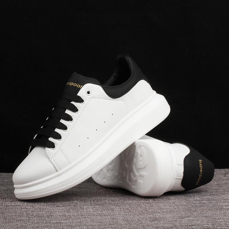2024 Small White Shoes for Men Thick Soles for Men Skateboard Shoes for Lovers Casual Sports Shoes for Men Light Travel Shoes