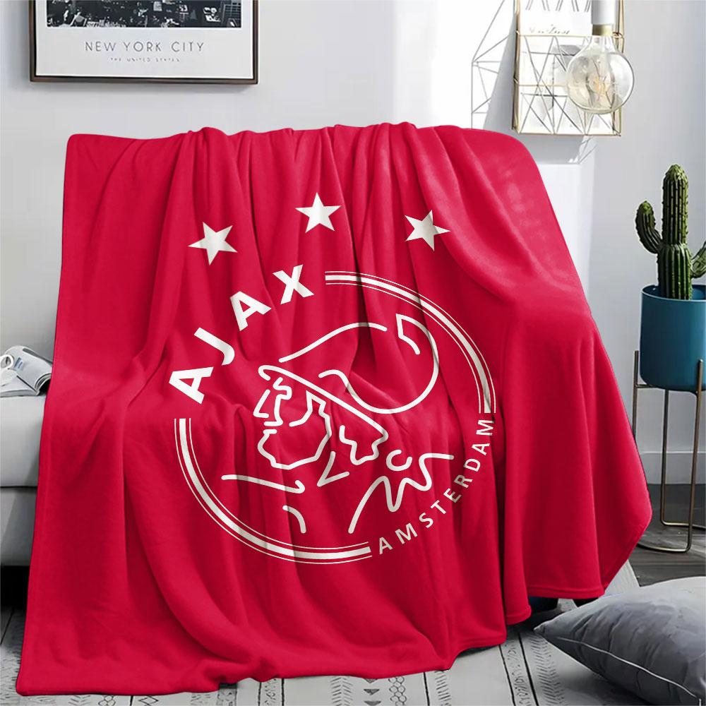 1PC AFC Ajax Patterned Flannel Blanket Suitable For All Seasons for Home Decor Warmth and Comfort Gifts Holiday Present