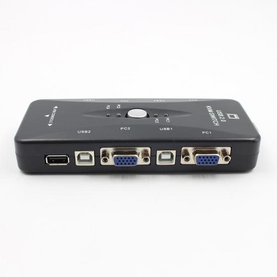 4 Ports USB 2.0 KVM Switch Mouse/Keyboard/Printer/VGA Video Monitor 1920x1440