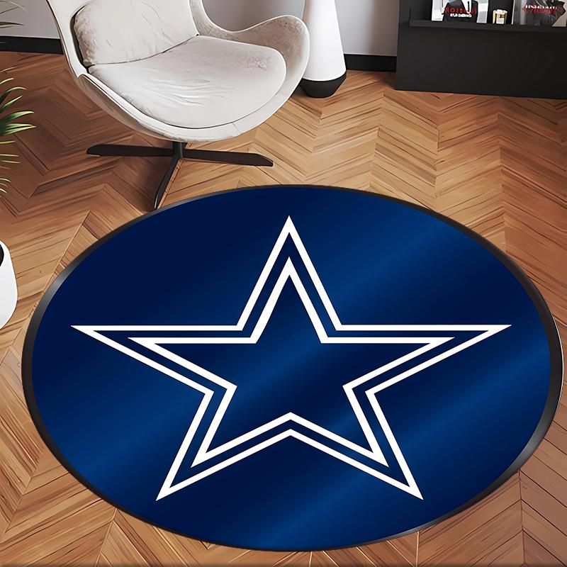 Dallas Cowboys (1) Covor Rotund de Birou Covor Decorativ de Podea pentru Birou Dormitor Sufragerie și Spațiu de Acasă
