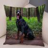 Dobermann Kussenhoes Dubbelzijdig Print Decor Huisdier Hond Dier Kussenhoes voor Auto Bank Huis Zacht Pluche Kussenhoes