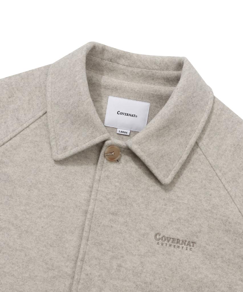 COVERNAT Collared Blouson Oatmeal