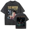 Limited Classic Horror Thriller Movie Movie Taxi Driver Robert De Niro Washed Vintage T-shirt Men Women Casual Oversized T Shirt