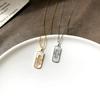 Seashell Geometric Zircon Diamond-set Necklace Elegant and Versatile Women's Collarbone Chain