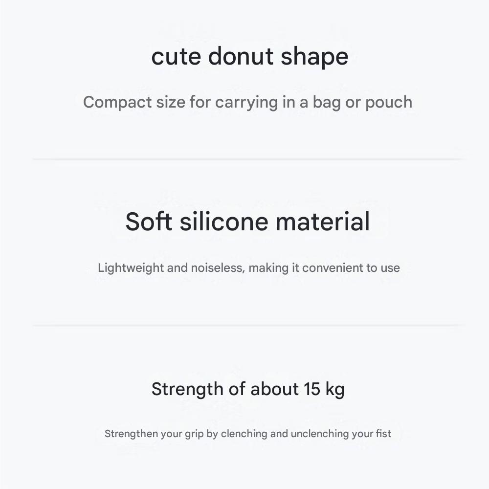 Donut-vormige Roze Siliconen Handknijper (Zacht) 15 kg