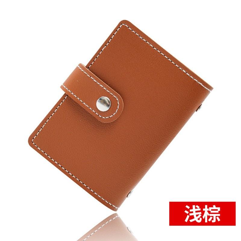 26 Card Slots PU Leather Color Card Holder