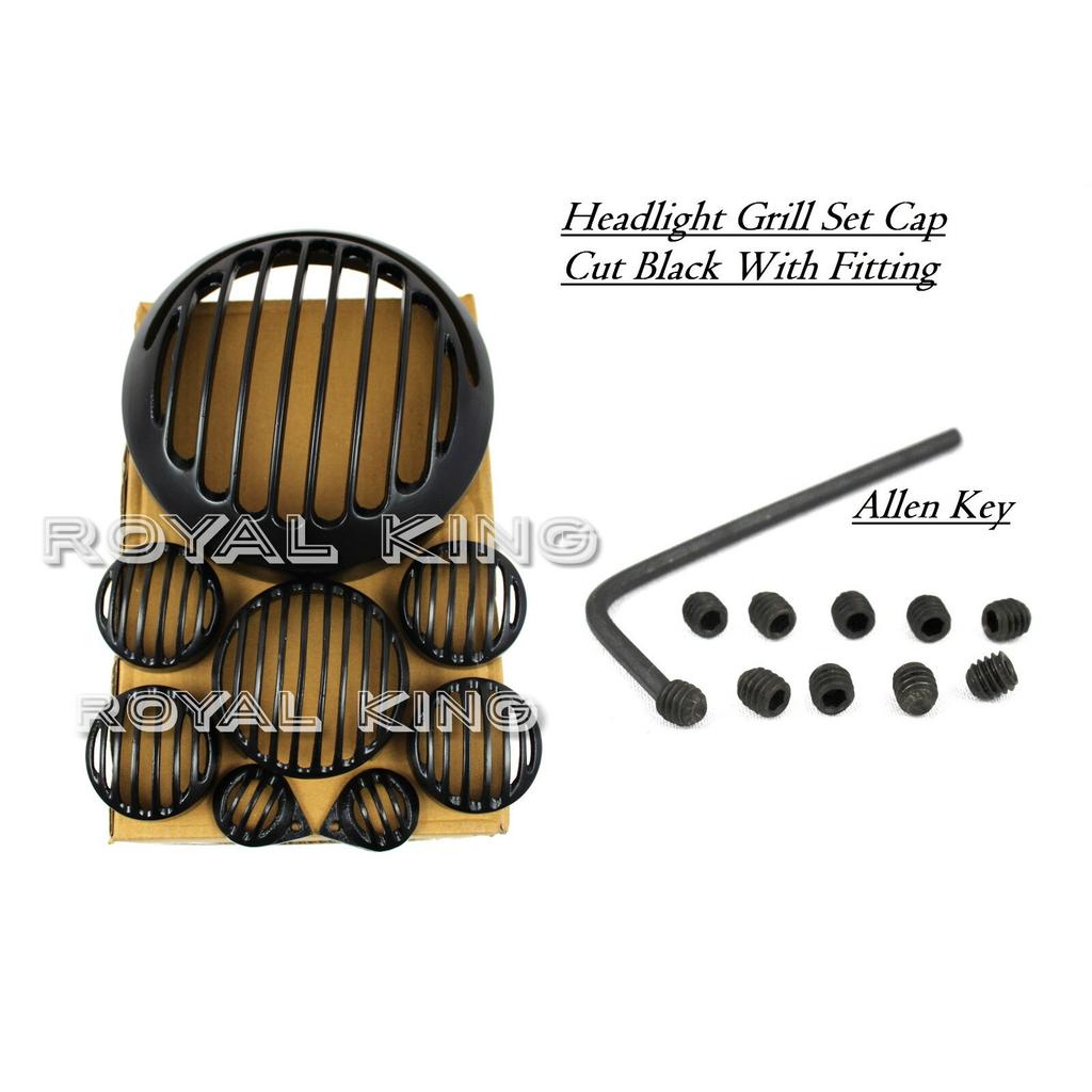 Black "Cap Cut Headlight Grill" Fit For Royal Enfield New Classic 350