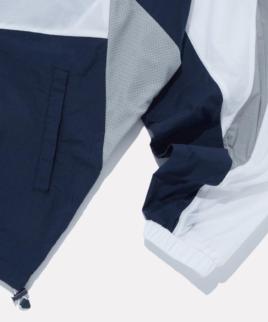 Reebok Colorblock Mesh Matching Windbreaker - White:Navy