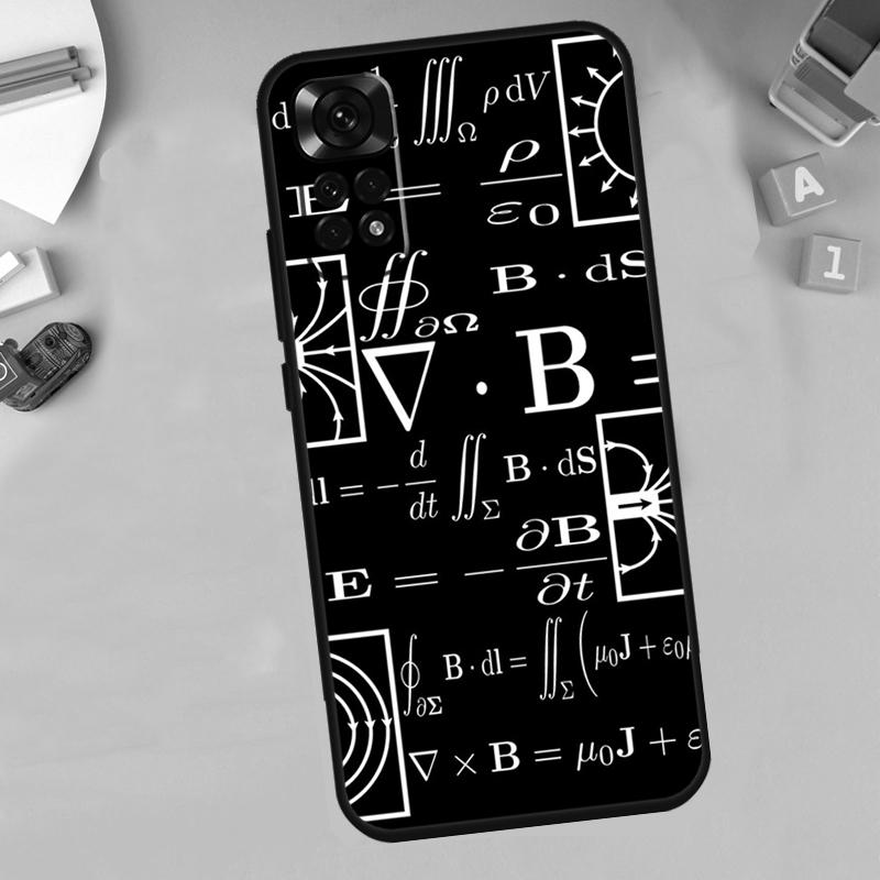 Étui Formules Physique Science Maths Pour Xiaomi Redmi Note 11 8 9 10 Pro 12 Turbo 8T 9S 10S 11S 12S Redmi 12C 10C 9C Coque