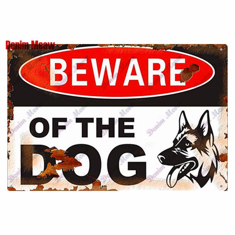 Vintage Beware of Dog, Metal Sign, Warning Danger, Protected Pit Bull Dog, No Bal, Wall Decor, Private Area Decoration, WY45