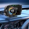 New OBD+GPS Speedometer LCD Display Oil Temperature Gauge Water Temp Tachometer Black