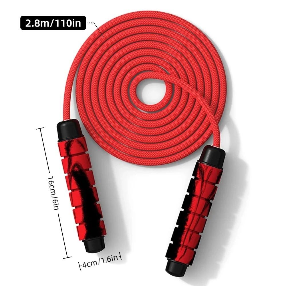 Tangle-Free Nylon Skipping Rope Adjustable Fitness Rope Skipping Weighted Jump Rope  Exercise