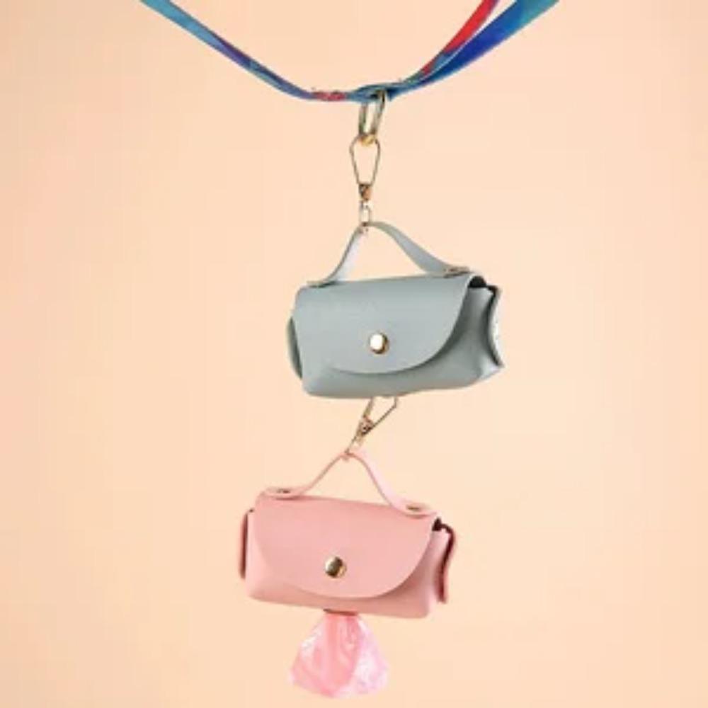 Eleganter Leder Hundekotbeutel Halter Clip für Draußen Spaziergänge und Reisen Kreativer Haustierkot Abfallbeutel Spender