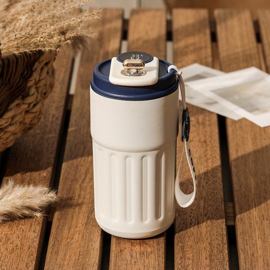 460ML LED Temperature Display Vacuum Insulated Water Bottle BPA-Free Leak Proof Keep Cold/Warm 12H Double Walled Insulation Cup Stainless Steel