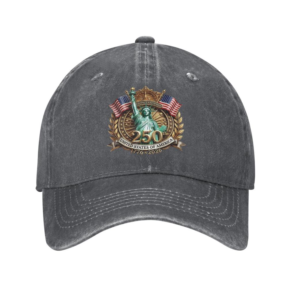 Unisex 250 Years American Anniversary Cap Wear Baseball Caps Vintage Trucker Hats Adjustable