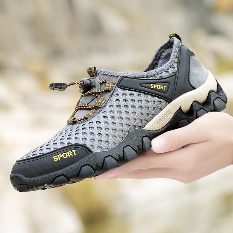Modne Oddychające Sneakersy Buty Męskie 2024 Modne Buty Dla Mężczyzn Buty do Wspinaczki i Pieszej Wędrówki Męskie Outdoorowe Plażowe do Brodzika Tenisówki Barefoot