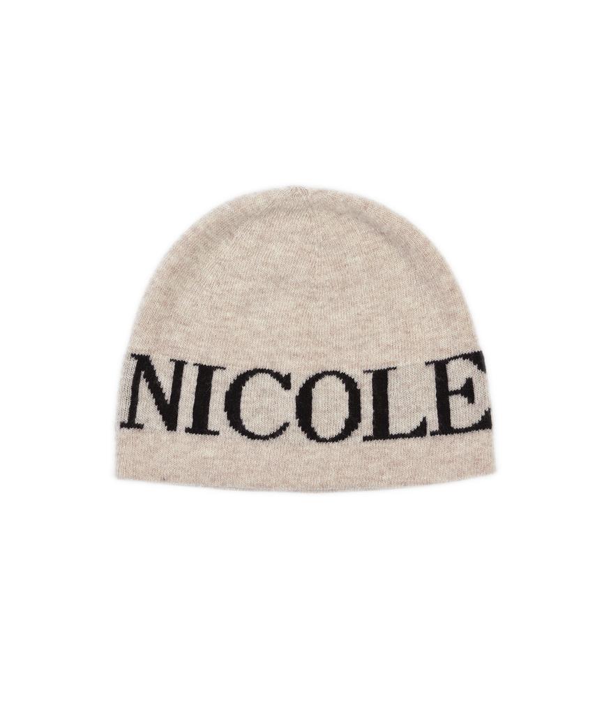 Nigaennikol Cashmere Lettering Jaquard Beanie_Beige