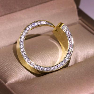 Resizable Size  Fingers Thumb Ring Opening Unisex Jewelry Top Quality Unique Smooth Geometric Ring