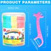 40Pcs Children'S Dental Floss Four Cartoon Animal Shape Toothpicks Interdental Floss Clean Teeth Tool Super Thin Floss Stick