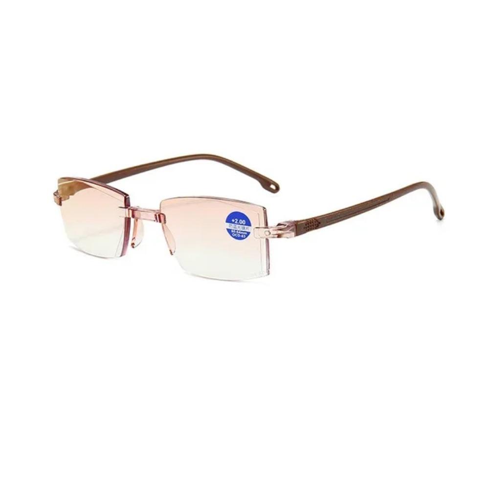 Ultralight Rimless Reading Glasses Women Men Business Anti-Blu-Ray Computer Reading Glasses Presbyopia Reader 0 To +4.0 Women