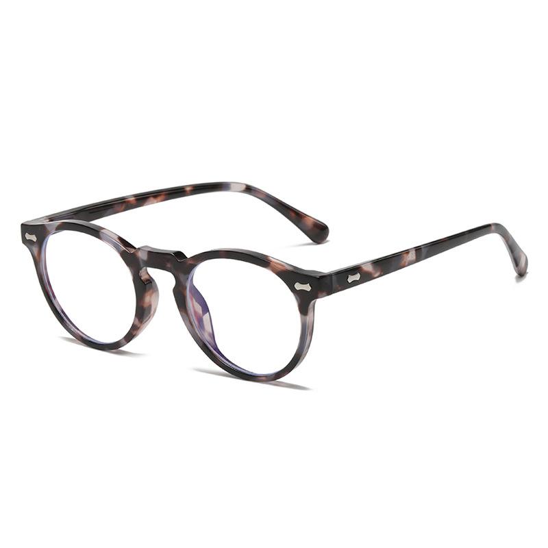 Retro Round Sunglasses Women Fashion Rivets Decoration Shades UV400 Men Punk Dark Green Sun Glasses
