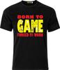 Zum Zocken geboren Gezwungen zu arbeiten Vollfarbe D.T.F lustiger Humor Baumwoll-T-Shirt