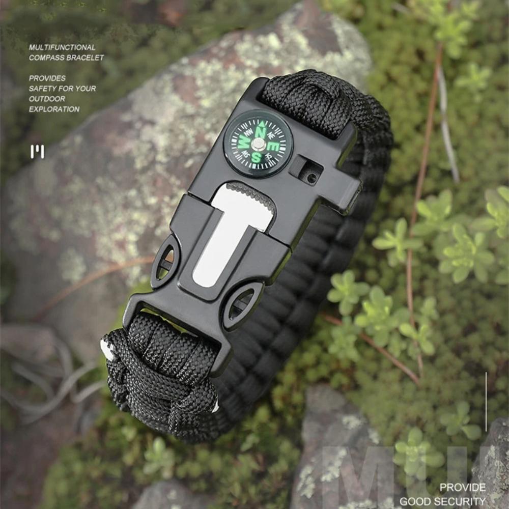 Outdoor Multi-function Paracord Survival Bracelet Men Women Camping Adventure Emergency Rescue Survival Rope Bracelet