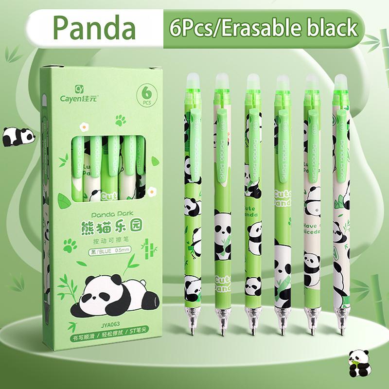6 Stück Niedliches Capybara Panda Gelstifte Set Radierbare Stifte Büro Schulbedarf Kawaii Ästhetische Schreibwaren