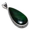 Pietră prețioasă Labradorit Verde Lucrat Manual Argint Sterling 925 Cadou Pandantiv 3.15" H5w67
