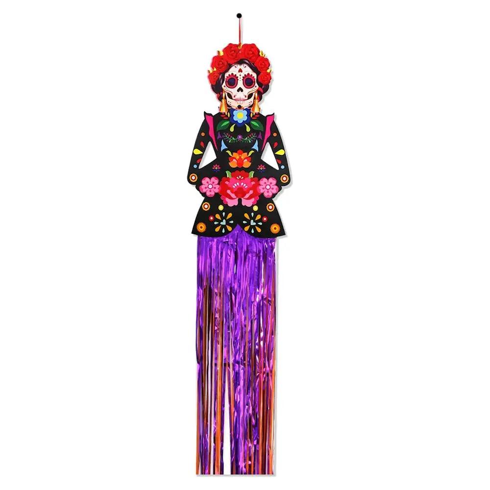 Tag der Toten Zuckerschädel Hängende Dekorationen - Dia De Los Muertos Hängende Dekorationen für Tag der Toten Halloween Party G9Z9