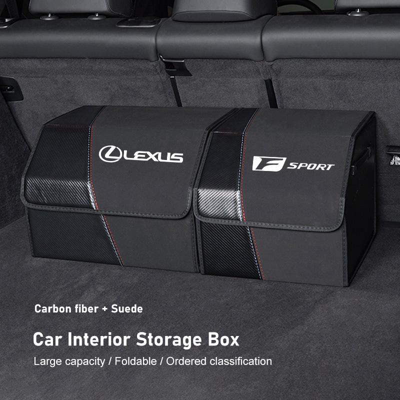 Car Trunk Suede Storage Box Toolbox Interior Accessories For Lexus F-SPORT ES RX NX LS UX LM LX GX LC RZ IS CT GS RC HS SC TX