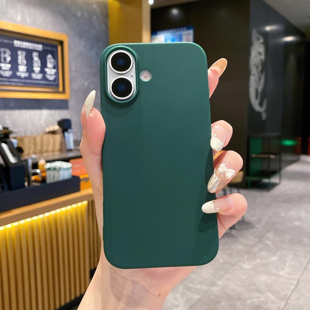 Applicable To Apple 16 Mobile Phone Case Iphone15pro Candy Color 14pro Protective Case Matte TPU Soft Case Anti-drop