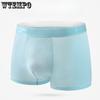 4 pièces Sous-vêtements en Soie Glacée pour Homme Sous-vêtements d'Été Climatisés pour Homme Boxer Court
