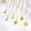 Süßes Herzförmiges Funkelndes Zirkonia Edelstahl Kettenhalskette Klassisch für Damen Mädchen Party Jahrestag Schmuck Geschenk