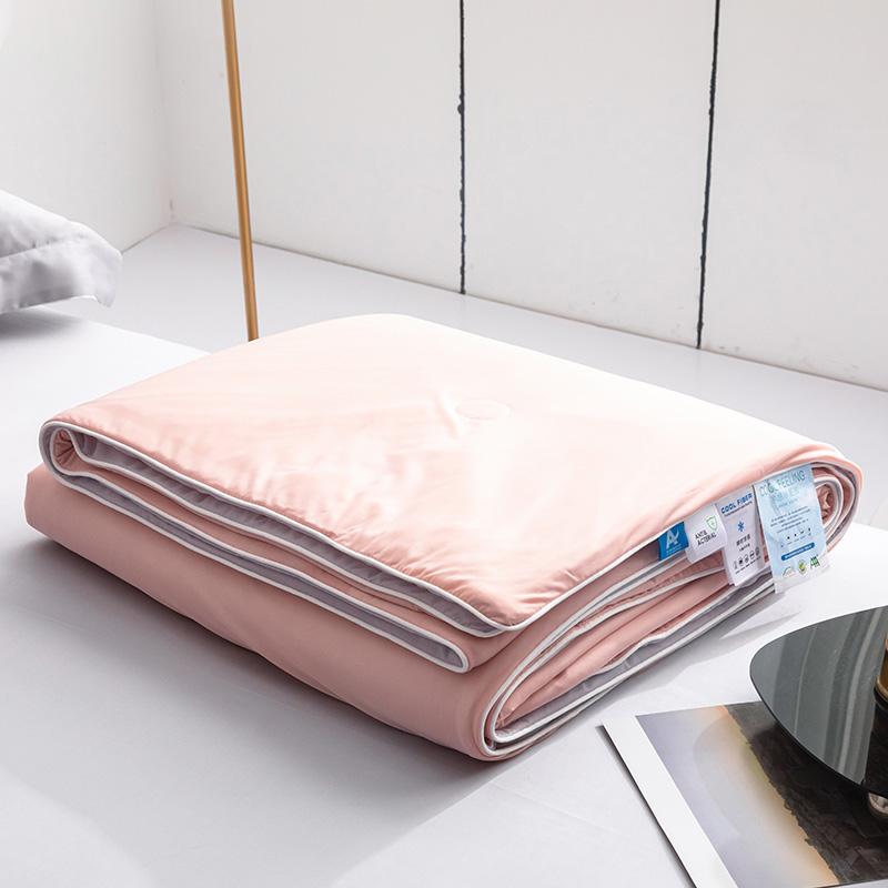 Summer Cooling Blanket Lightweight Silky Air Conditioner Solid Color Quilt Breathable Quilt Core Quilted Cooling Blanket