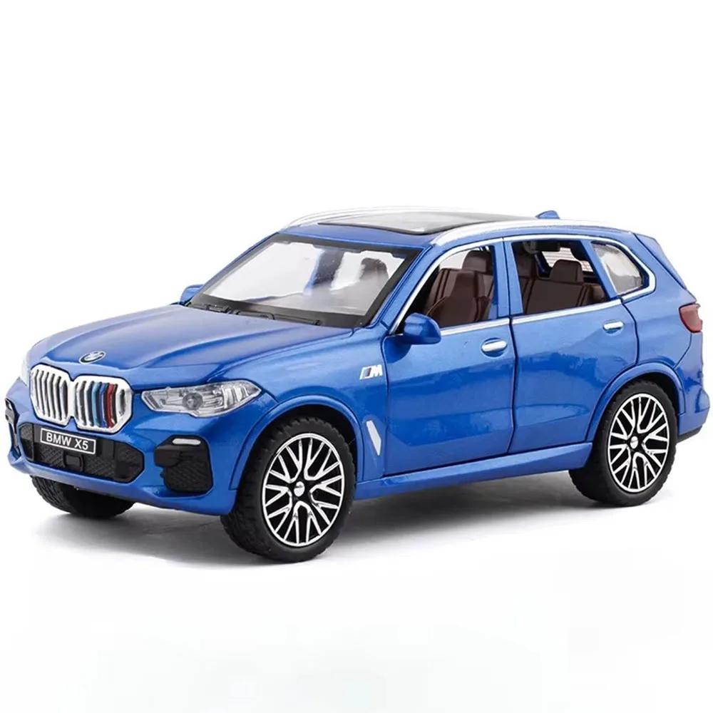 Nieuw 1:32 Schaal BMW X5 Legering Auto Model Gegoten Speelgoed Licht Geluid SUV 6 Deuren Te Openen Miniatuur Voertuig Kindercollectie Cadeau Ophalen Ornamenten