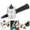 Adjustable Metal Sheet Cutter Double Head Iron Nibbler Cutting Tool Electric Drill Attachment Modification Plate Punch Scissors