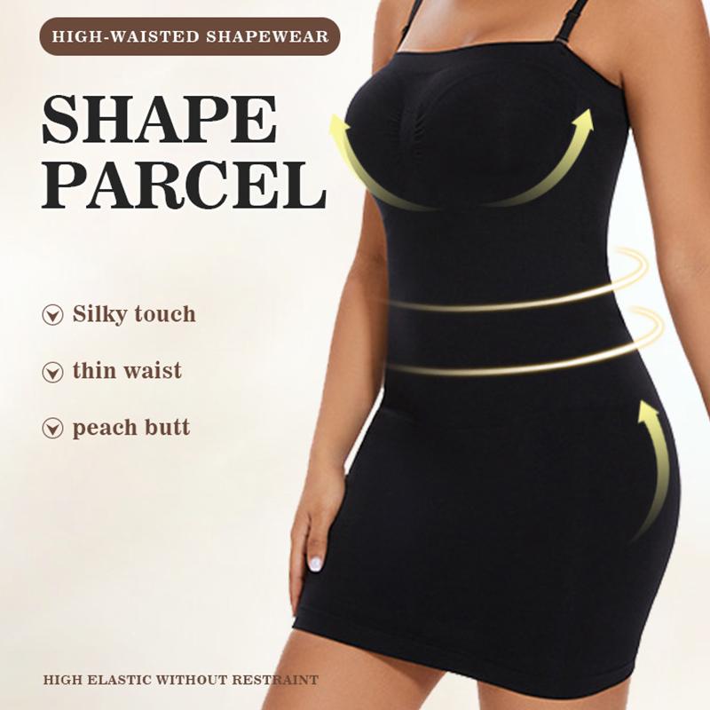 Strapless Shapewear Body Shaper for Women Tummy Control Full Slip Shapewear Under Dress Adjustable Spaghetti Strap