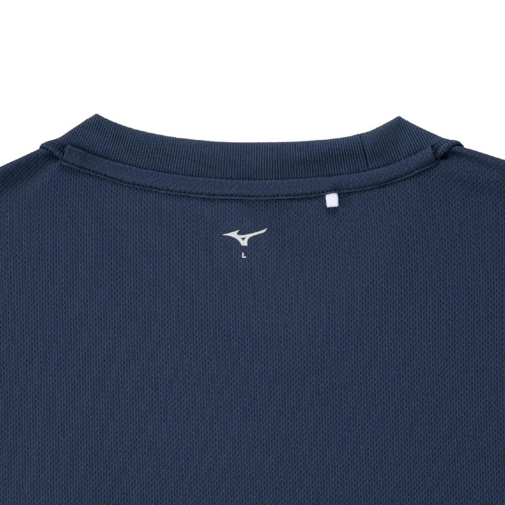 Mizuno NaviDry Trainingsbekleidung Tank Ärmelloses Kleid Top, Shirt, Feuchtigkeitstransportierend, Schnelltrocknend, Unterwäsche, 32MAC199, Marineblau/Weiß