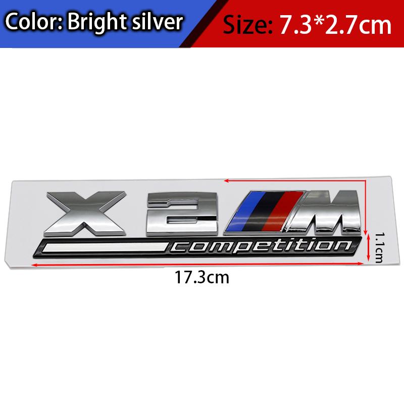 FA6ABS Tricolor M Mark Competition Car Trunk Badge Emblem Thunder Edition Sticker For BMW 7m 8x1m X2M X3M X4M X5M X6M X7M X 5