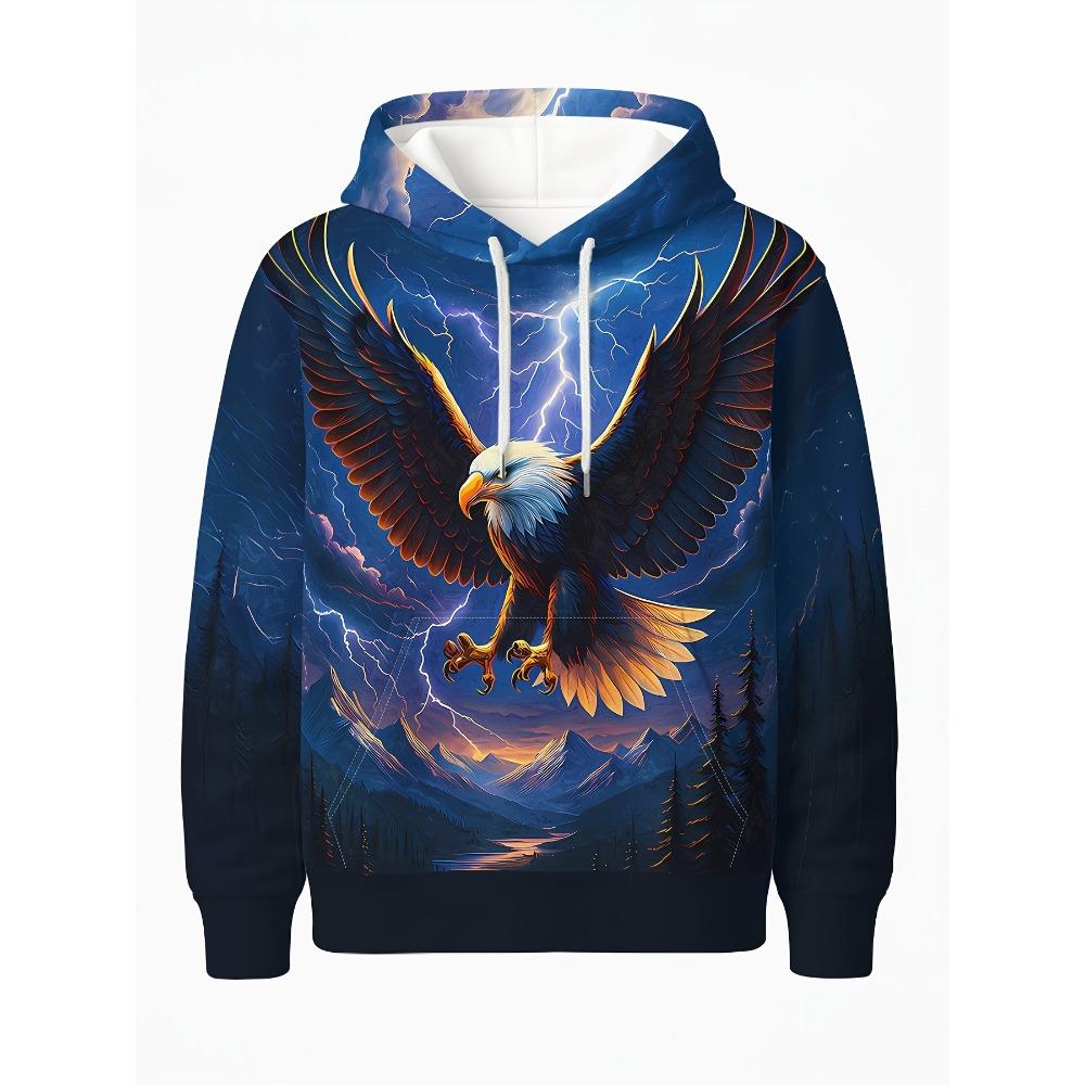 2025 Fashion Cool Eagle Men's Hoodie 3D Printed Hoodies Edition Trend American Eagle Men Sportswear Kids Casual Unisex Pullover