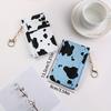 Fashionable Cow Pattern Credit Card Bag with Multiple Card Slots, Ultra-thin Card Bag, Coin Change Bag, PU Zipper, Key Chain Bag