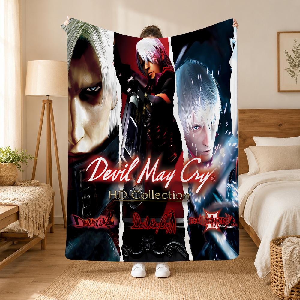 Devil May Cry Game Throw 240g Flannel Blanket, Suitable for Sofas, Beds, Offices,  Exquisite Gift Blankets